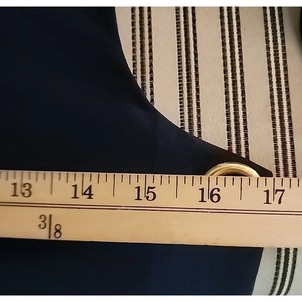 Michael‎ Kors Jumpsuit Sleeveless Wide Leg Navy Blue XS Gold Grommet Layered